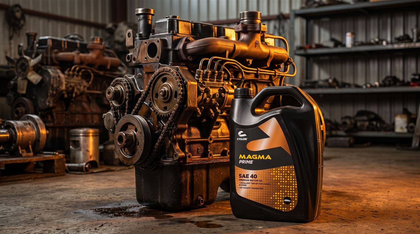 Moteur diesel et bidon Cyclon Magma Prime SAE 40
